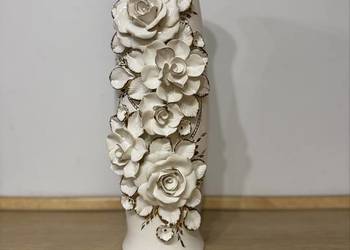 Elegancki, ręcznie wykonany ceramiczny wazon