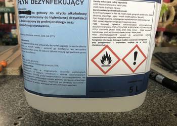 Płyn dezynfekujący do rąk 5 litrów 70 % alkoholu 5 % glicery