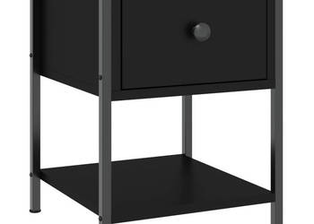 Szafka nocna czarna 34x355x45 cm materiał drewnopochodny WM-825853