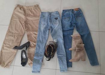 Spodnie damskie x3 buty x2 paski x 5 Całość 100zł