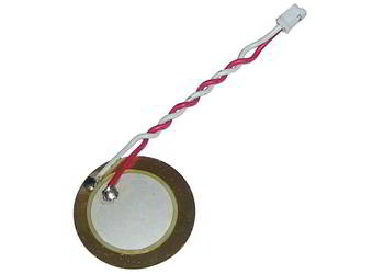przetwornik piezoelektryczny 27mm przewody + wtyk