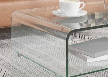 vidaXL Stolik kawowy, przezroczysty, 98 x 45 x 31 cm(SKU:284745)