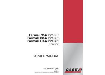 Case IH FARMALL 115u, 95u, 105u instrukcja napraw wysyłka!