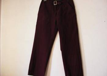 Spodnie bordowe  cienkie R 40