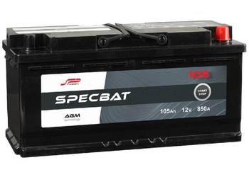 Akumulator SPECBAT AGM START&STOP 105Ah 850A Prawy Plus Akumulator SPECBAT AGM START&STOP 105Ah 850A Prawy Plus