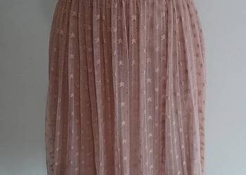 Spódnica Tiulowa Imprezowa Pudrowa do Kolan M