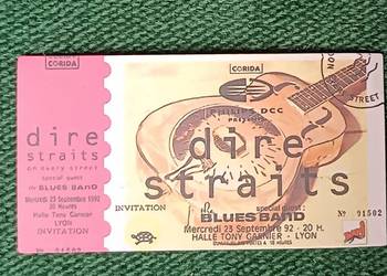 Dire Straits On every street 1992 bilet naklejka sticker