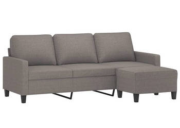 3-osobowa sofa z podnóżkiem taupe 180 cm tkaniną WM-3201044