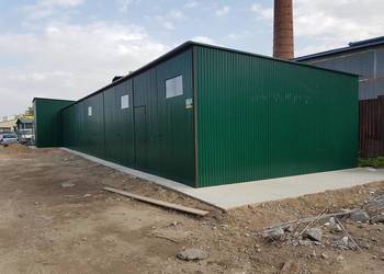 Blaszana montowana hala 16x6m – ciemnozielony