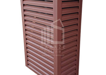 Osłona pompy ciepła 80x40x190 cm ciemny brąz ID477