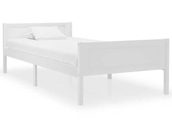 Rama łóżka z litego drewna sosnowego biała 90 x 200 cm WM-322103