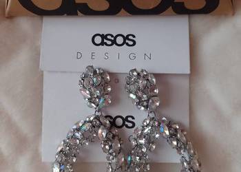 ASOS/ Długie, Bogato zdobione kolczyki ślubne z Londynu/NOWE