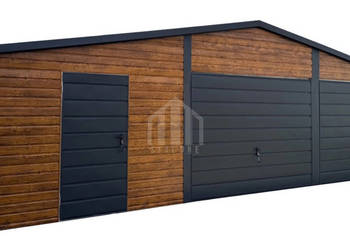 Garaż blaszany 9x5m - 2x brama - drzwi - dach dwuspadowy SO109