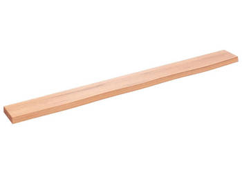 Półka jasnobrązowa 100x10x2cm lakierowane lite drewno dębowe WM-363674