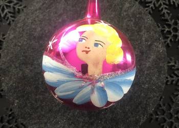 Zestaw 4 Unikalnych Polskich Bombek Choinkowych PRL vintage