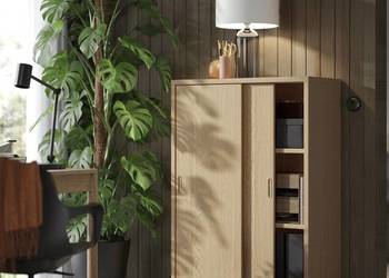 Szafka komoda drewniana przesuwana vintage retro