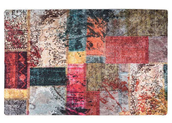Dywan z możliwością prania patchwork 80x150 cm kolorowy WM-337964