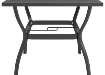 Stół ogrodowy antracytowy 815 x 815 x 72 cm stal WM-312168