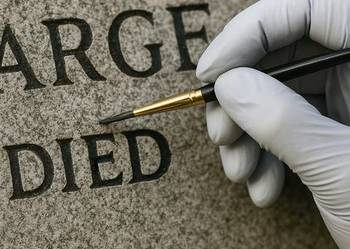 Odnowienie liter, renowacja napisów na  pomniku, grobie, Osobowicka