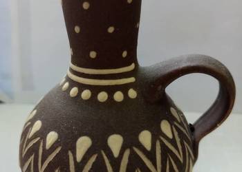 kaganek ceramiczny,świecznik ręcznie wykonany , Hiszpania