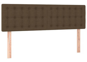 Zagłówki do łóżka 2 szt ciemnobrązowe 72x5x78/88 cm tkanina WM-346459