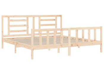 Rama łóżka bez materaca lite drewno sosnowe 200x200 cm WM-3192901