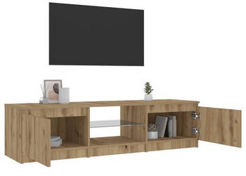 Szafka pod TV z oświetleniem LED dąb artisan 140x40x355 cm WM-856350