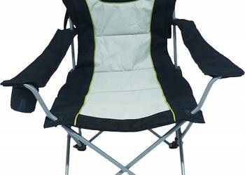 Krzesło turystyczne z oparciem Homecall krzesło kempingowe składane czarny