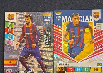 Karta panini Raphinha i Piqué