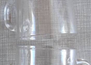 Szklanki z grubego szkła PRL