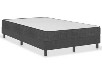 Łóżko z materacem sprężynowym ciemnoszare tkanina 120x200 cm WM-3054707