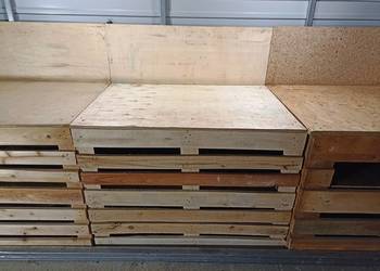 Trzy stoły warsztatowe - stół warsztatowy - solidny - z palet + blenda