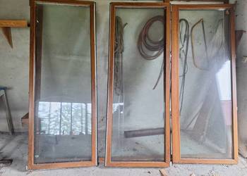 Drzwi tarasowe dwuszybowe trzykwaterowe 266x230