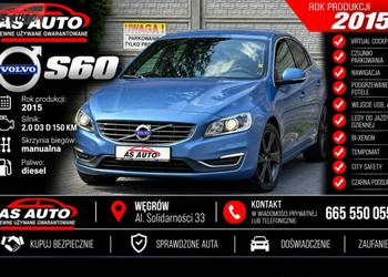 Volvo S60 2,0D3 150KM Lift/Ledy/Navi/Xenony/Pod.Fotele/PDC/Serwisowany/Alu…