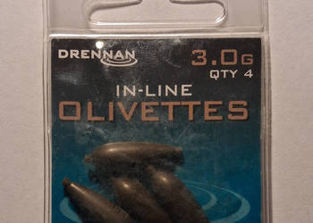 Ciężarki wędkarskie w kamuflażu Camo Bronze Drennan In-Line Olivettes 3,0 g