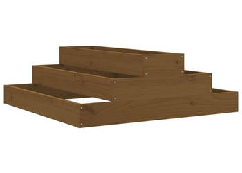 Donica miodowy brąz 80x80x27 cm lite drewno sosnowe WM-823895