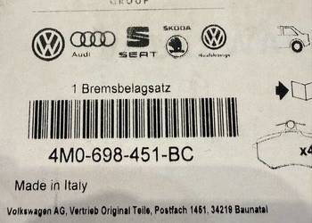 Klocki hamulcowe OE 4M0698451BC