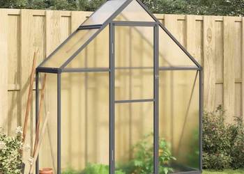 Szklarnia z ramą podstawy antracyt 169x58x195 cm, aluminium