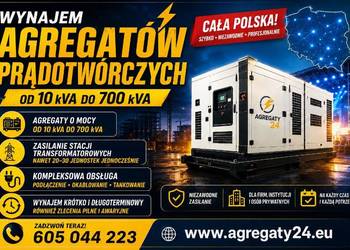 AGREGATY PRĄDOTWÓRCZE DO 700 kVA  - WYNAJEM - USŁUGI