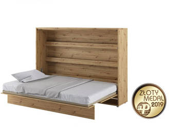 Półkotapczan Łóżko w Szafie BED CONCEPT 140x200 Dąb Artisan