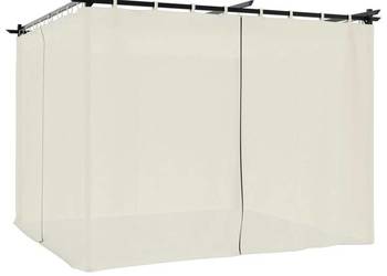 vidaXL Altana ogrodowa z zasłonami, kremowa, 3x3 m,(SKU:4003917)
