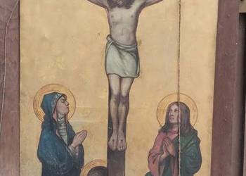 Stary obraz Jezus Chrystus na krzyżu