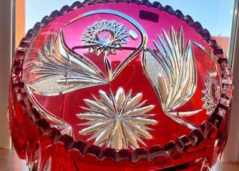 Piękna, duża, misa, kryształowa.