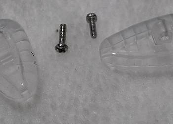 Noski do okularów, poduszki miękkie, 14x7mm, śrubki 4x1mm, komplet