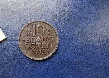 Stare monety 10 fenig 1918 Duren Niemcy