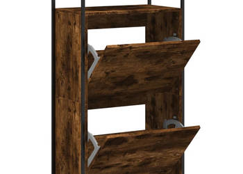 Szafka na buty przydymiony dąb 60x34x112 cm WM-840031