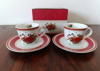 Filiżanka do esspresso ze spodkiem Magic Christmas porcelana