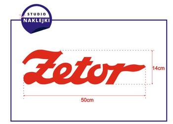 Naklejka Zetor 50x14cm Traktor Ciągnik Rolniczy Nalepka czerwony 2szt