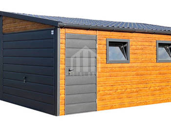 Garaż blaszany 6x5m - 2x brama drzwi - 2x okno blachodachówka rynny SO127