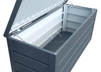 Skrzynia ogrodowa metalowa kufer 150x60x70cm  antracyt NB235